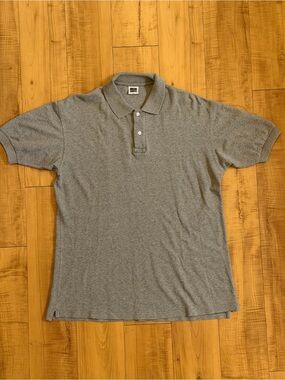 Celio Men’s Gray 100% Cotton Short Sleeve Polo golf Shirt Size Medium